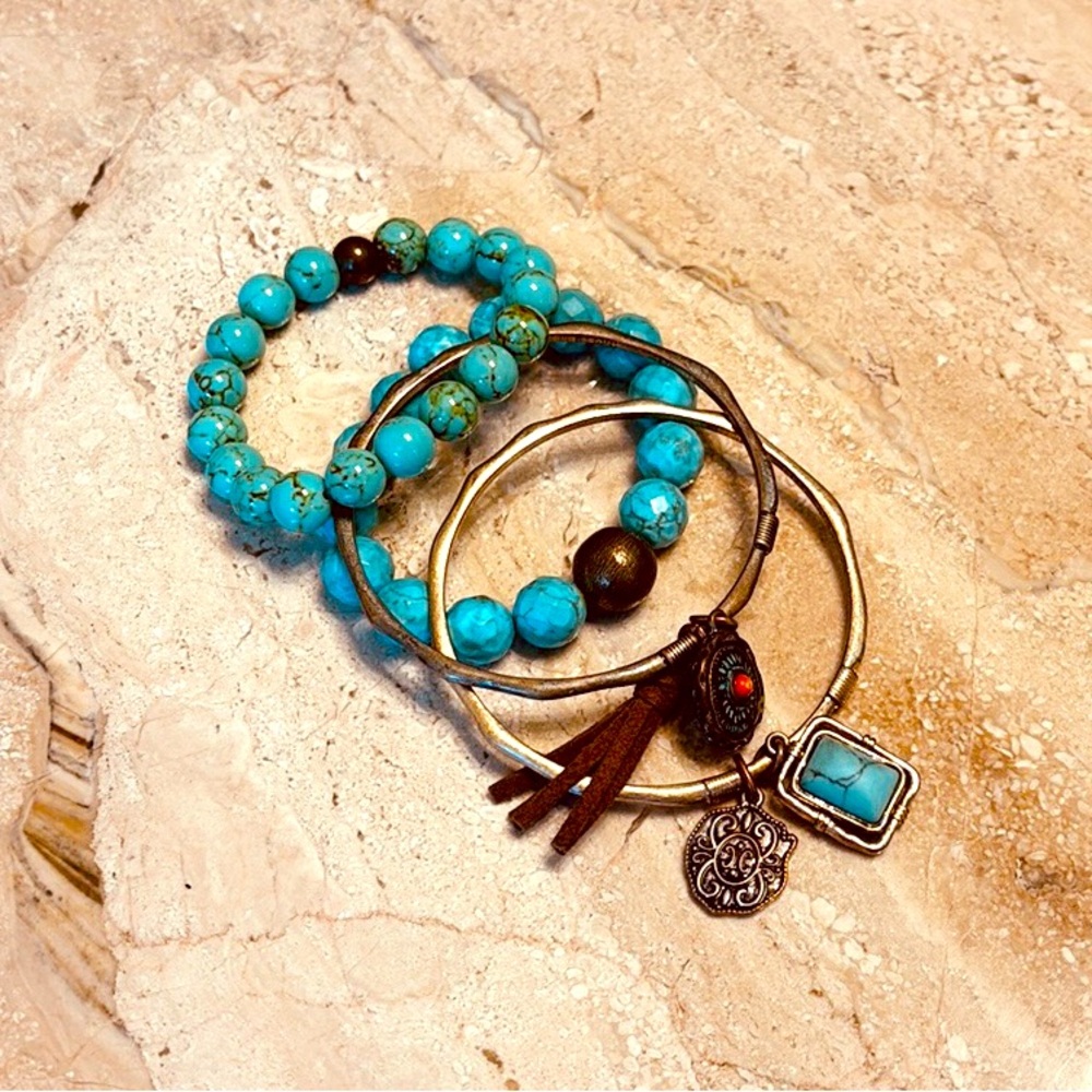 Touquoise assorted bracelets.